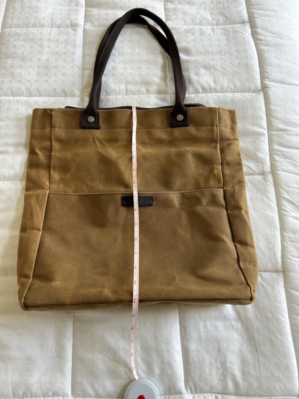 Vintage rugged Wax Canvas Tote Bag Shoulder Bag - Picture 11 of 13